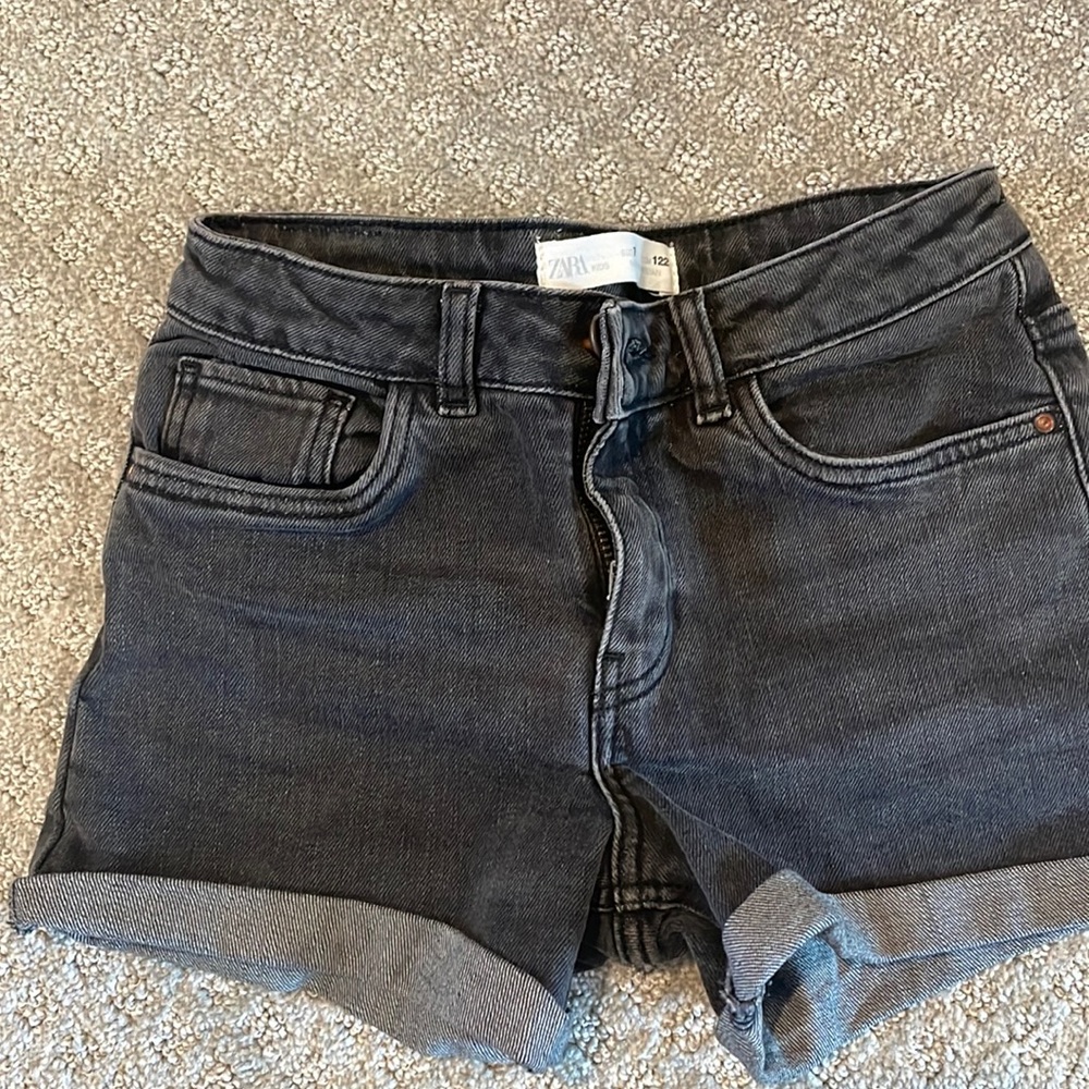 Zara Girls Black Denim Jean Short